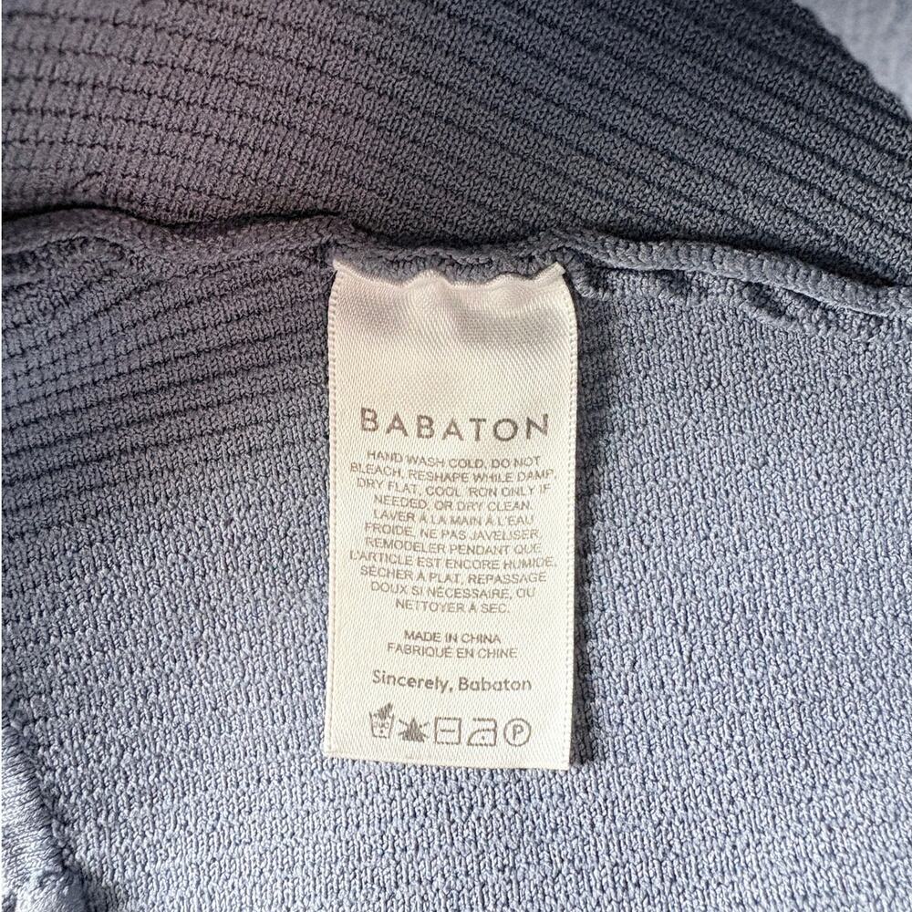 Aritzia Babaton Sculpt Knit Cami Cropped Tank Blue XS NWOT Ribbed Square Neck - Picture 4 of 4